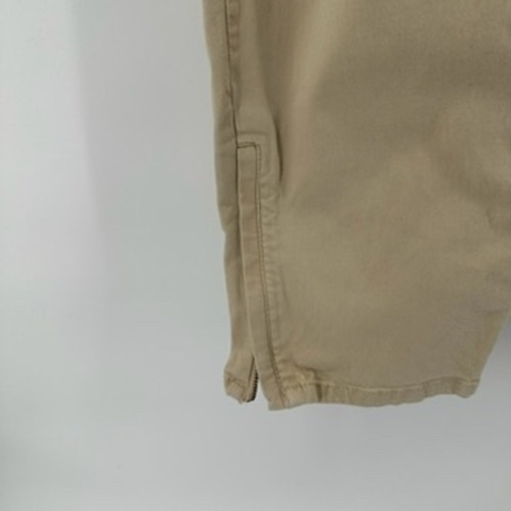 Talbots Womens 16 Straight Leg Ankle Pants Khaki Casual Zip Hem - Picture 5 of 13